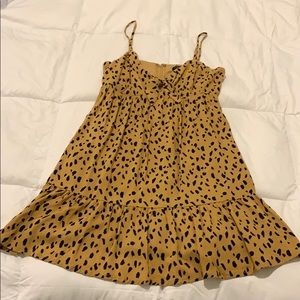 Leopard print mini dress